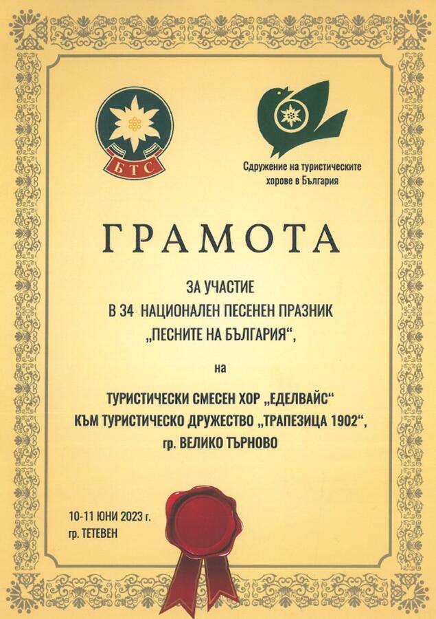 XXXIV-ят Национален песенен празник „Песните на България“ в Тетевен